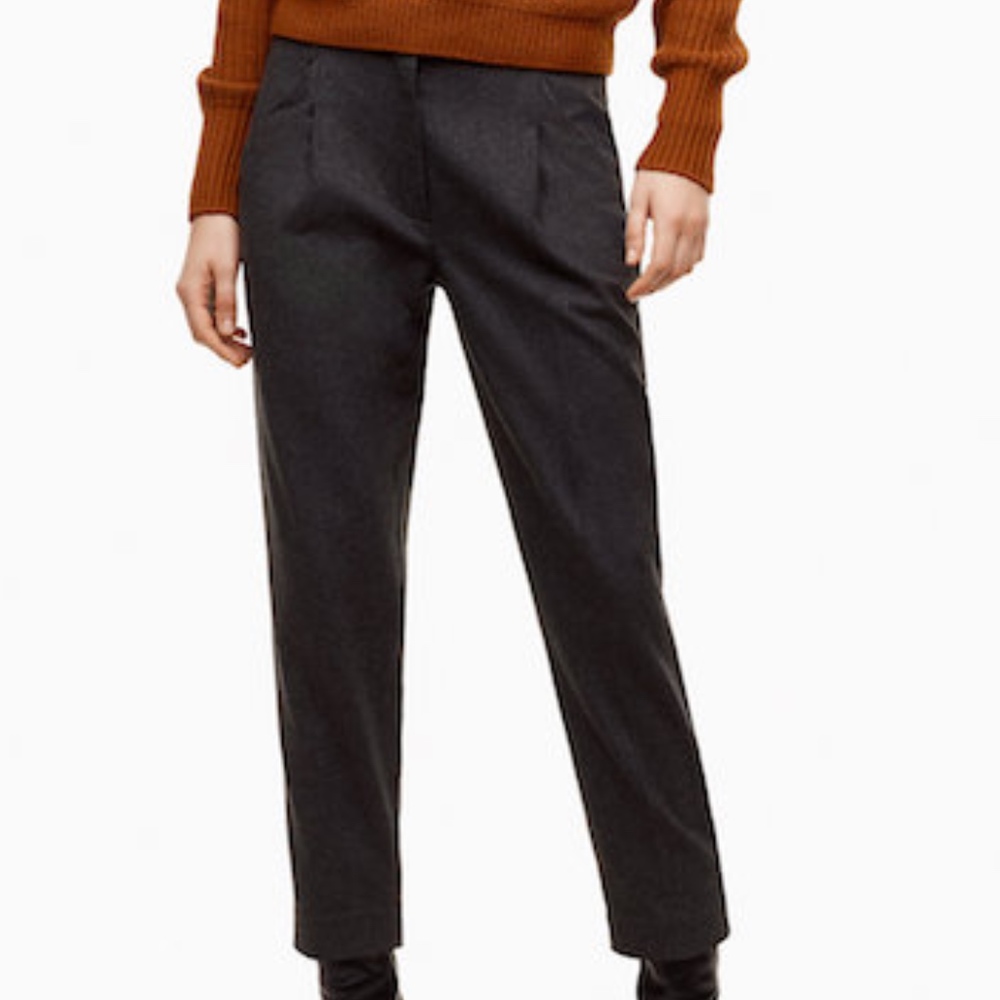 Cropped, Wool-Blend Dress Pant